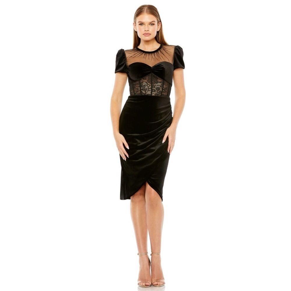 NWT Mac Duggal 20742 - Illusion Jewel Evening Dress Size 0